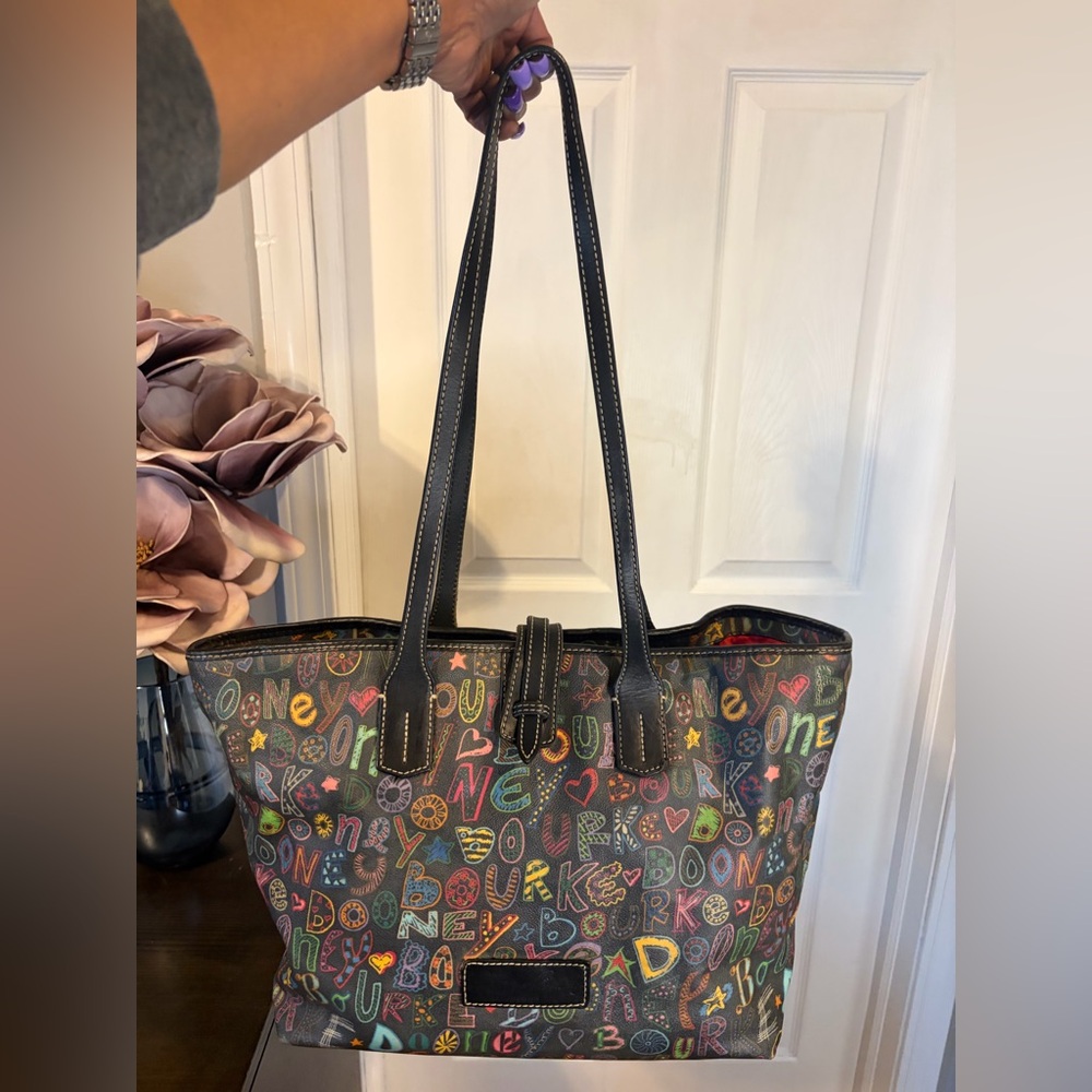 Rooney & Bourke Multicolor Graffiti Pattern Tote Bag
